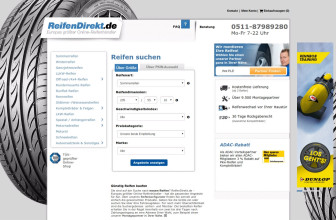 Reifendirekt.de: Onlinekauf mit Rundumservice